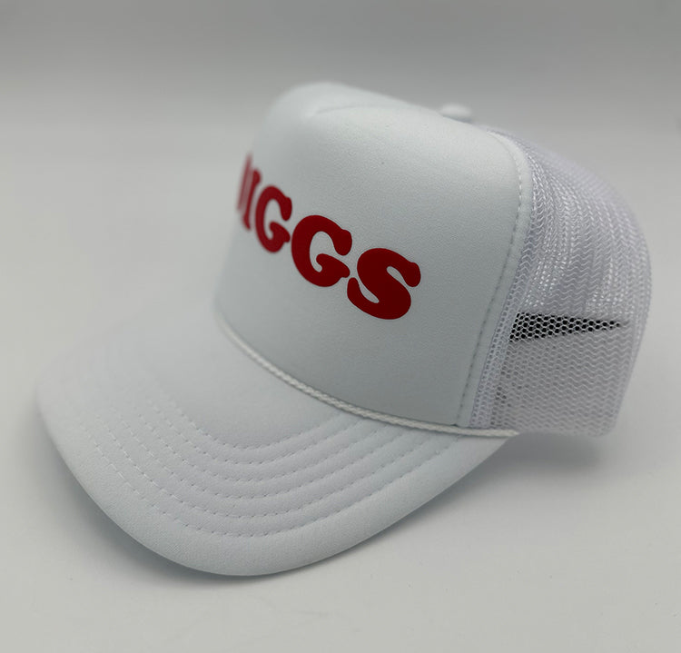 DIGGS - RETRO TRUCKER HAT- WHITE RED